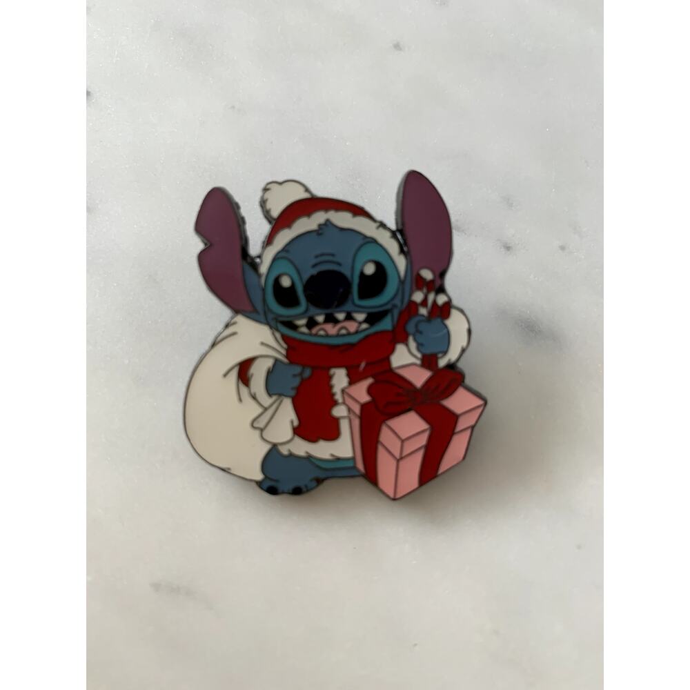 Disney Lilo and Stitch Christmas Santa Present Loungefly Trading Pin